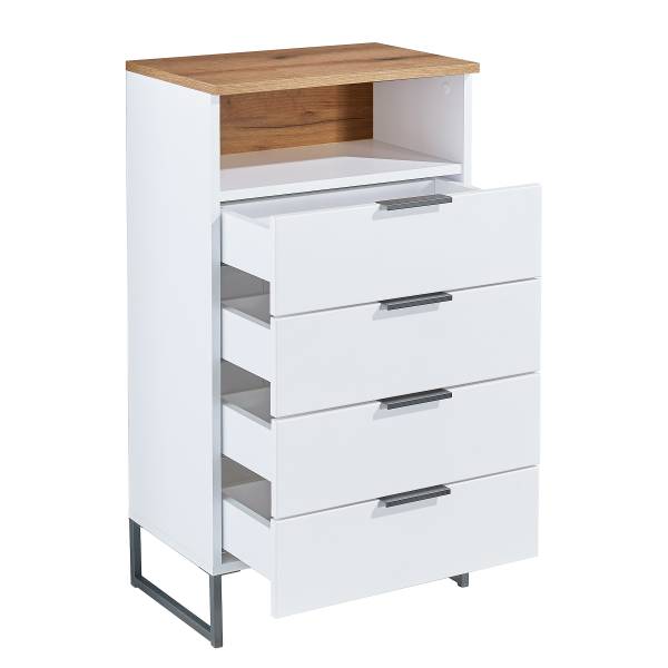 Unterschrank Emporia 4 Schubladen Matt Weiß
