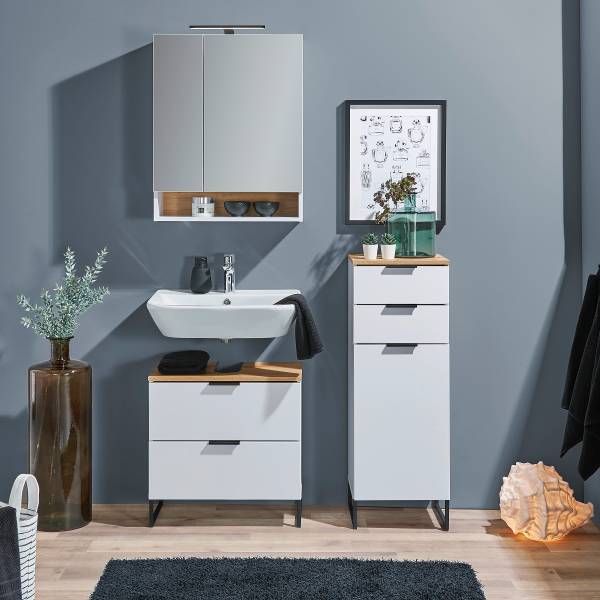 Midischrank Emporia Matt Weiß - Breite: 38 cm