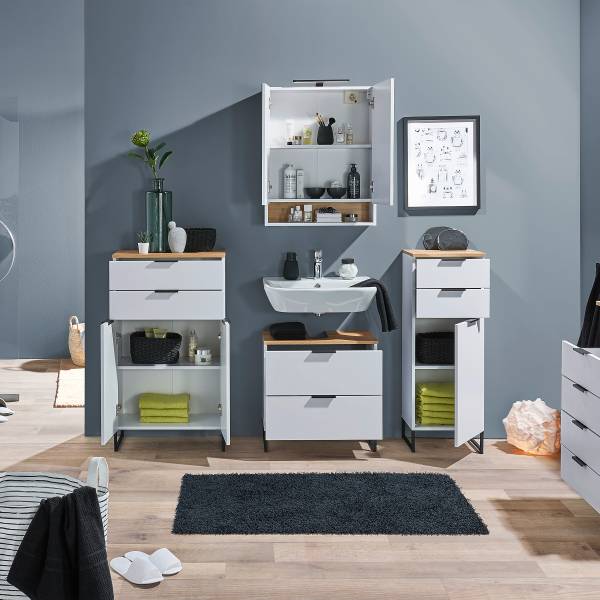 Midischrank Emporia Matt Weiß - Breite: 38 cm