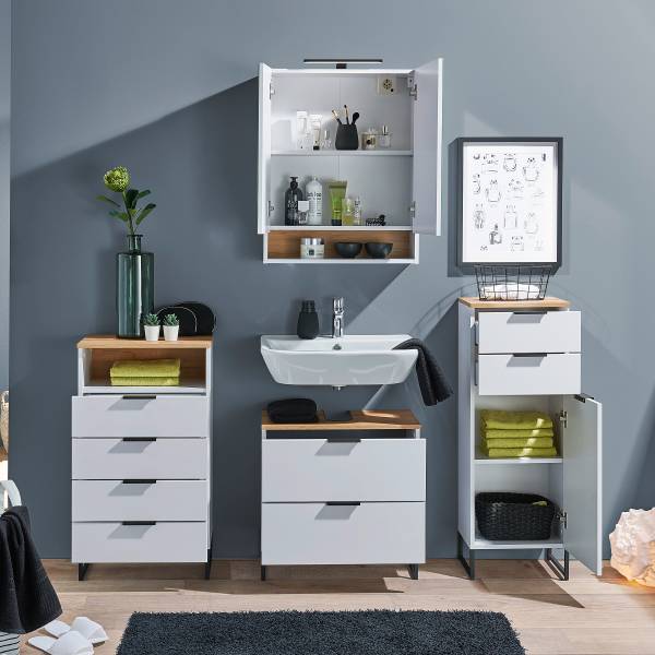 Midischrank Emporia Matt Weiß - Breite: 38 cm