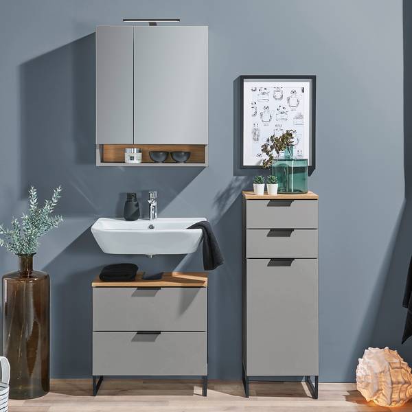 Set di 3 mobili da bagno Emporia A Grigio opaco