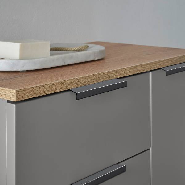Set di 3 mobili da bagno Emporia A Grigio opaco