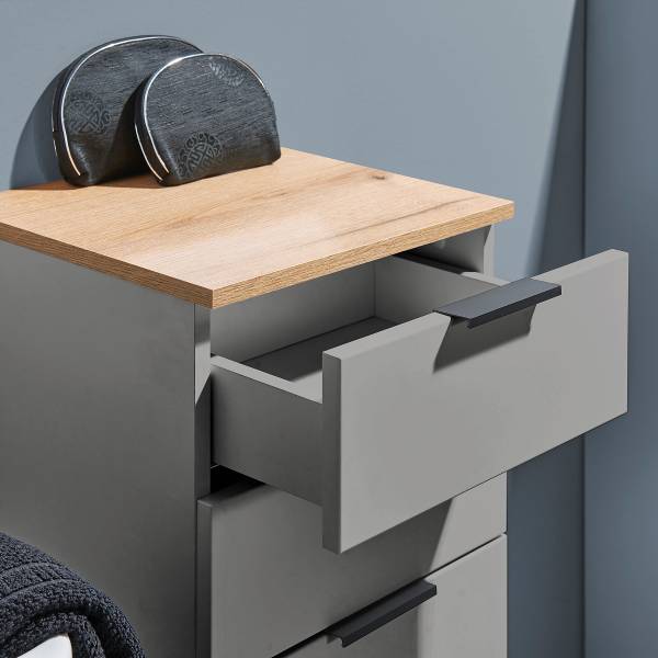 Set di 3 mobili da bagno Emporia A Grigio opaco