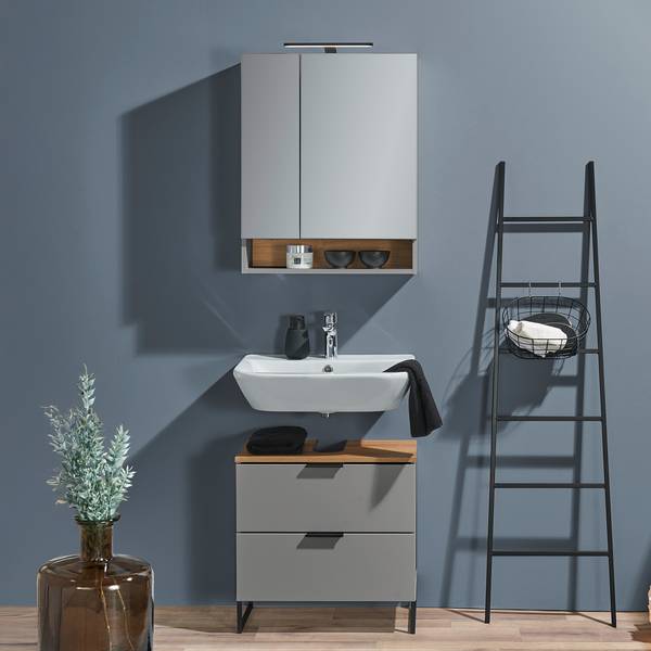 Set di 2 mobili Emporia 60 cm Grigio opaco