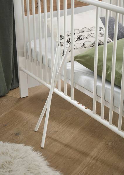 Babybett Ivia Weiß / Eiche Artisan Dekor