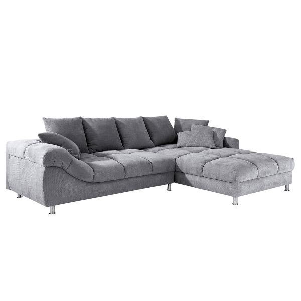 Divano con chaise longue Chicu Grigio