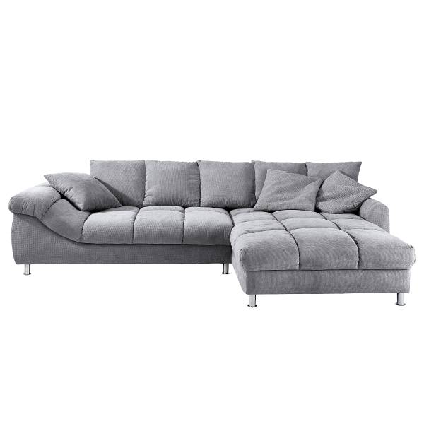 Divano con chaise longue Chicu Grigio