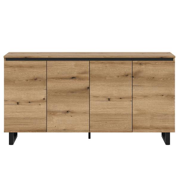 Dressoir Tomasa Evoke eikenhouten look - Breedte: 160 cm