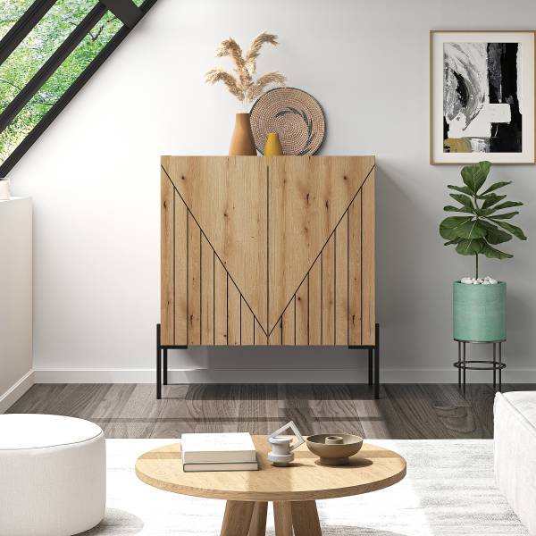 Kast Neo Evoke eikenhouten look/zwart