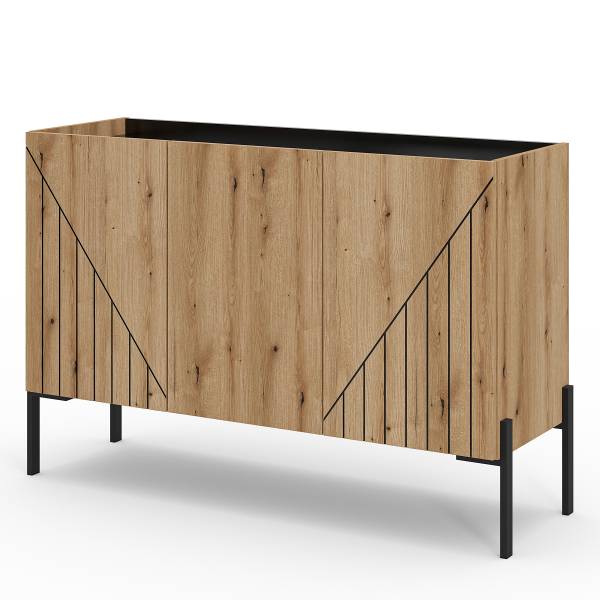 Sideboard Neo Eiche Evoke Dekor / Schwarz