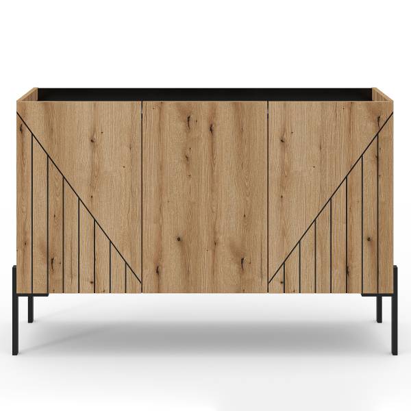Sideboard Neo Eiche Evoke Dekor / Schwarz