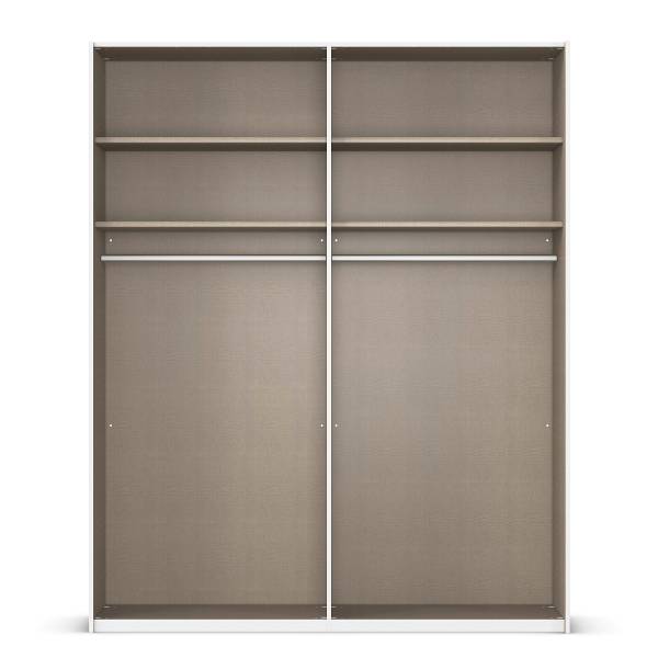 Schwebetürenschrank Scale mit Glas Matt Fango - Breite: 181 cm