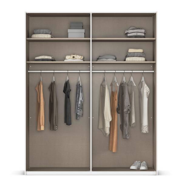 Schwebetürenschrank Scale mit Glas Matt Fango - Breite: 181 cm