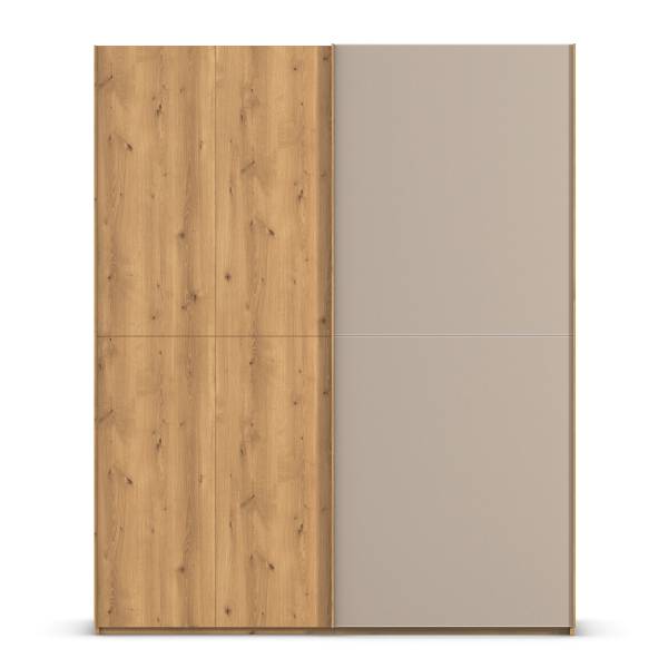 Schwebetürenschrank Scale mit Glas Matt Fango - Breite: 181 cm