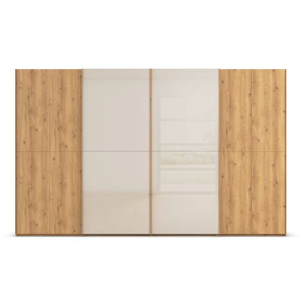 Schwebetürenschrank Scale mit Glas Kaschmir - Breite: 360 cm