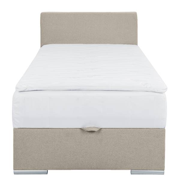 Boxspringbett Randas Webstoff Cortina: Taupe - 100 x 200cm