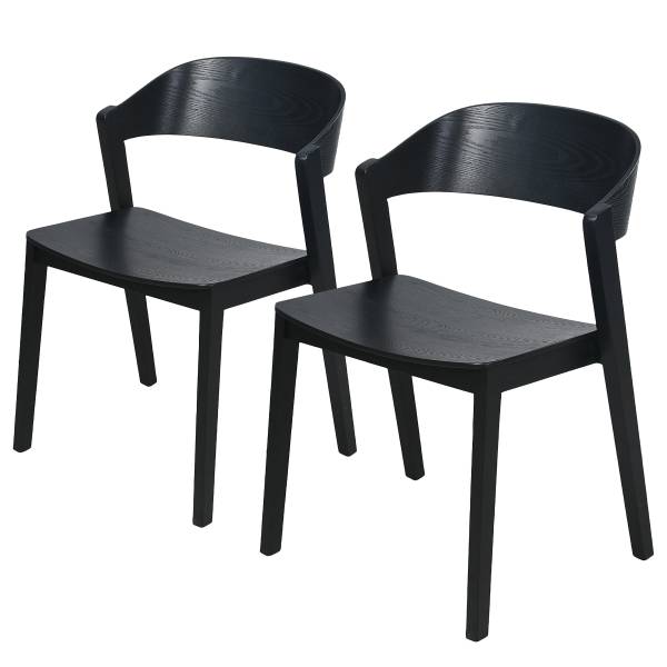 Esszimmerstuhl FLOMATON Schwarz - 2er Set