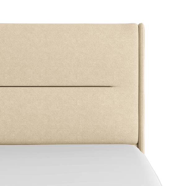Boxspringbett Biadera mit Bettkasten Webstoff Pria: Creme - 180 x 200cm - H2