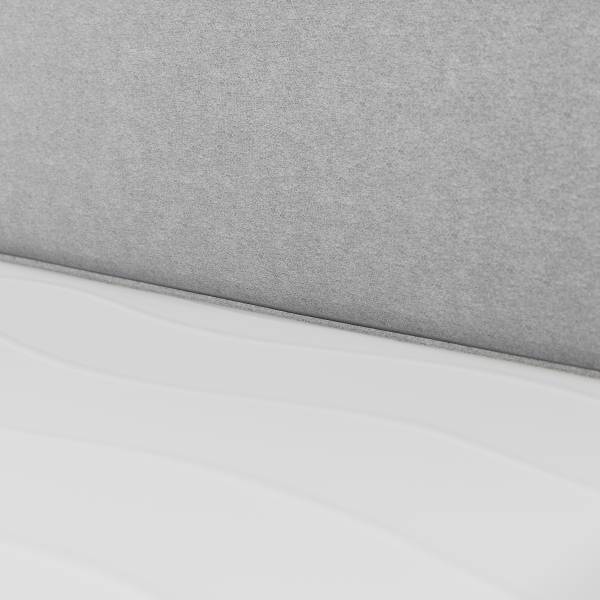 Boxspringbett Biadera mit Bettkasten Webstoff Pria: Taubengrau - 180 x 200cm - H4