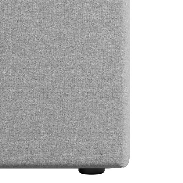 Boxspringbett Biadera mit Bettkasten Webstoff Pria: Taubengrau - 180 x 200cm - H4