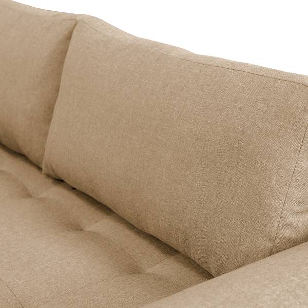 Zithoek Furel met slaapfunctie beige - ottomane vooraanzicht rechts