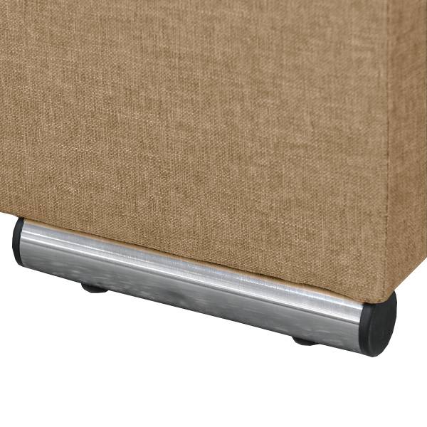 Zithoek Furel met slaapfunctie beige - ottomane vooraanzicht rechts