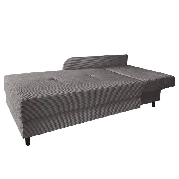 Ligfauteuil Jatao corduroy Zuri: grijs - oriëntatie rechts