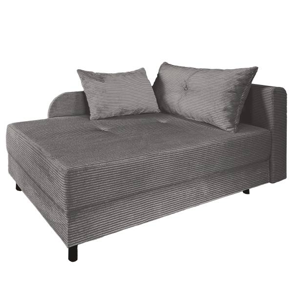 Ligfauteuil Jatao corduroy Zuri: grijs - oriëntatie rechts