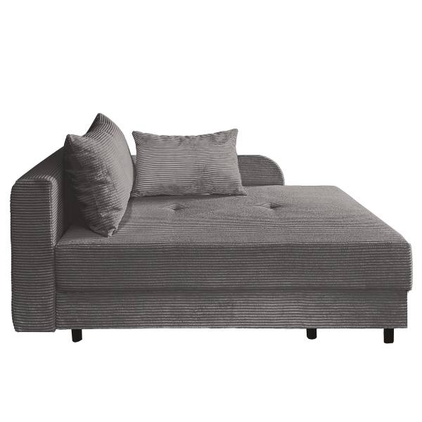 Ligfauteuil Jatao corduroy Zuri: grijs - oriëntatie rechts