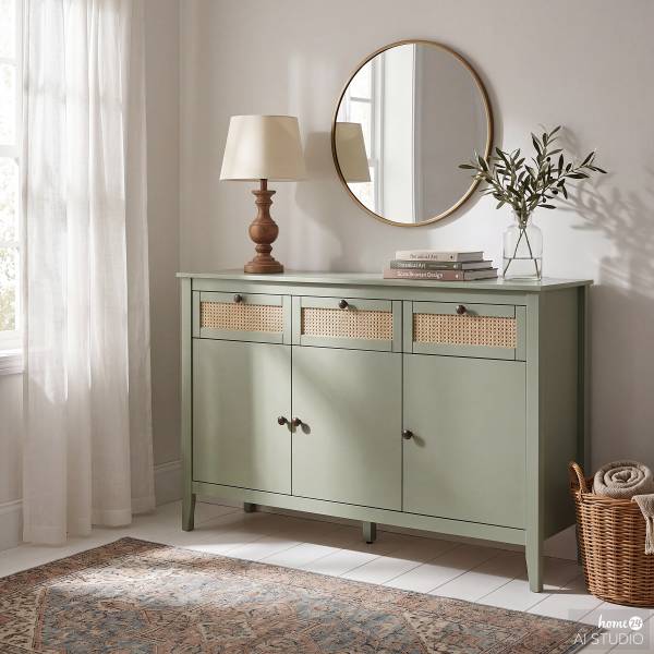 Madia BELLERIA Pino massello / Paglia di Vienna - verde oliva chiaro