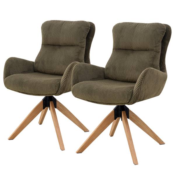 Set di 2 sedie girevoli SPATZ Cachi