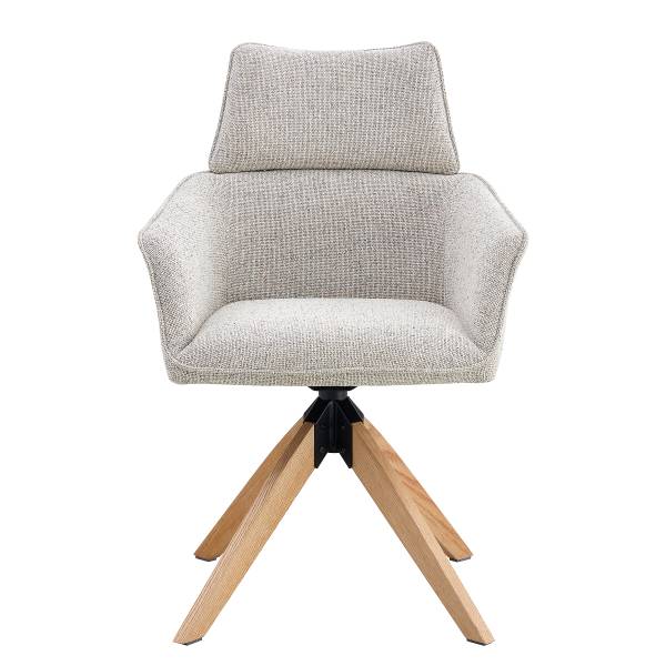 Set di 2 sedie girevoli TUBEI Beige