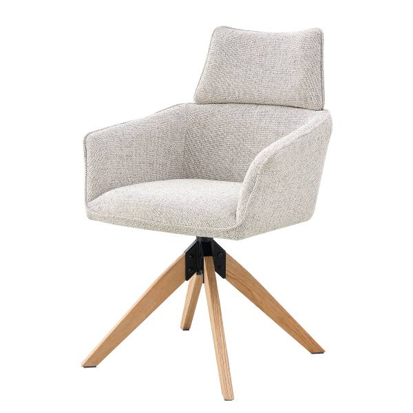 Set di 2 sedie girevoli TUBEI Beige
