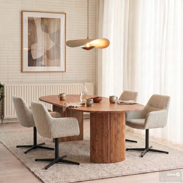 Set di 2 sedie girevoli MEPIC Beige