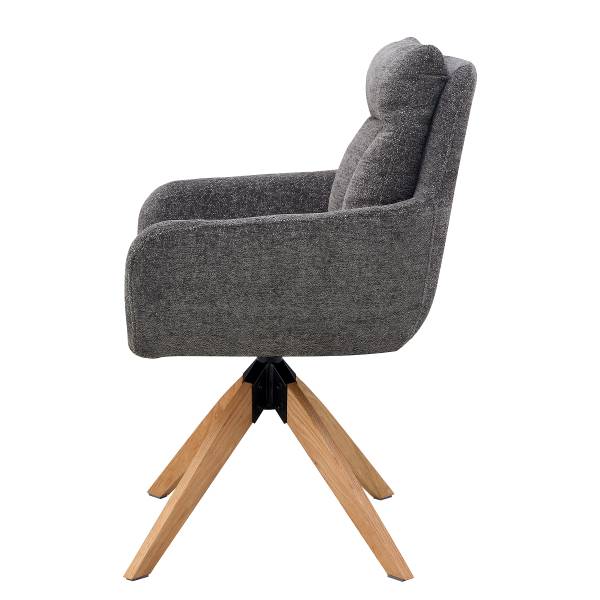 Set di 2 sedie girevoli LOVIK Grigio
