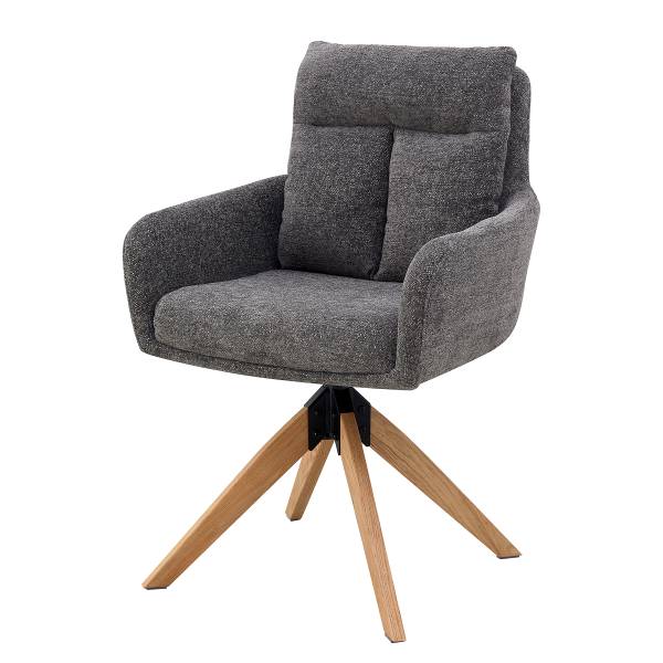 Set di 2 sedie girevoli LOVIK Grigio