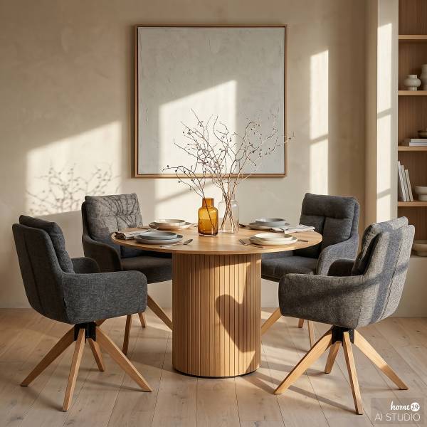 Set di 2 sedie girevoli LOVIK Grigio