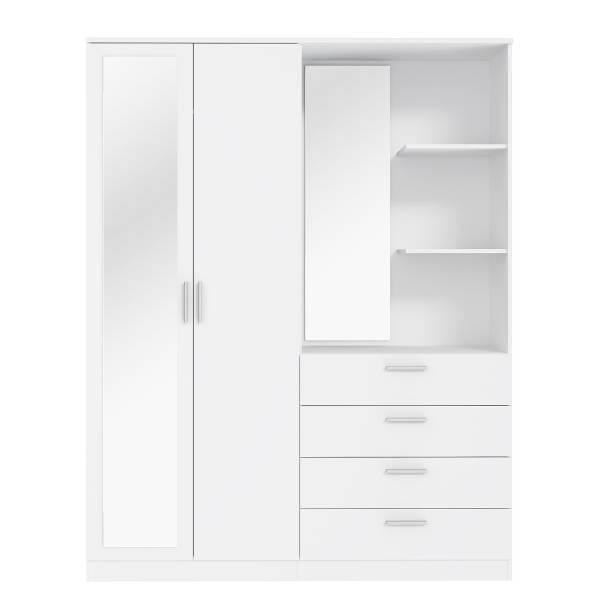 Armoire à portes battantes Pastio Blanc