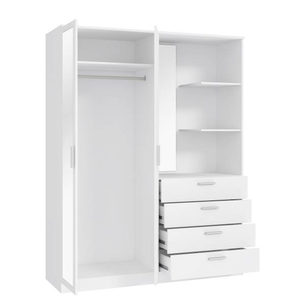 Armoire à portes battantes Pastio Blanc