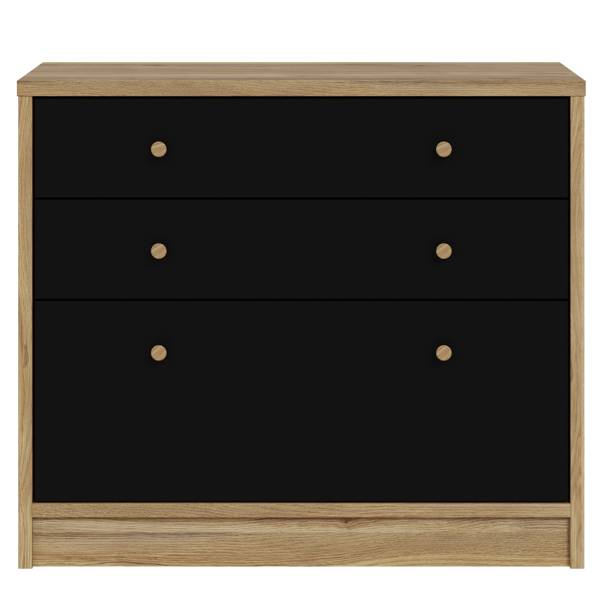 Comò Mapaca Nero / Effetto rovere