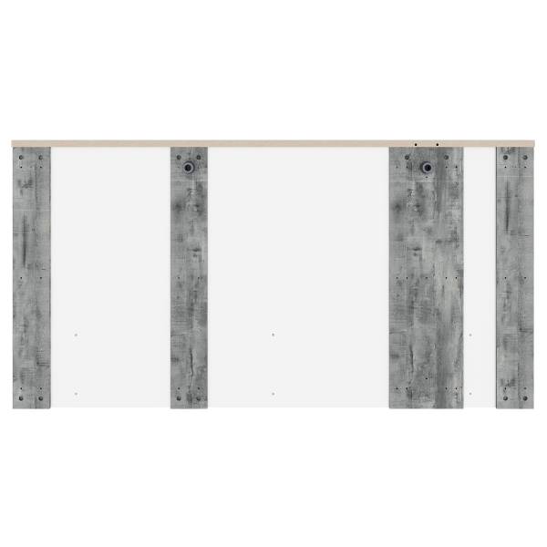 Tête de lit éclairée Licina Blanc brillant / Imitation béton