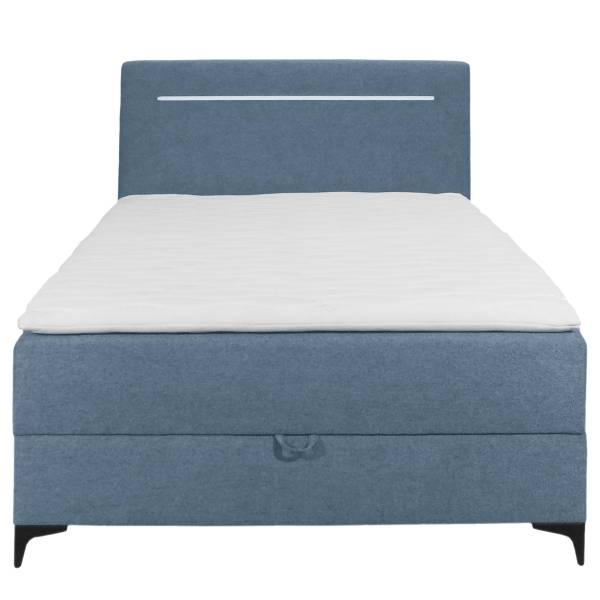 Boxspringbett Adinlow mit Bettkasten Flachgewebe Nea: Blau - 100 x 200cm