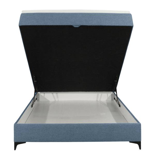 Boxspringbett Adinlow mit Bettkasten Flachgewebe Nea: Blau - 100 x 200cm