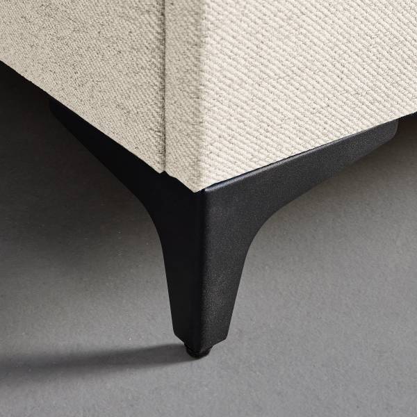 Boxspringbett Adinlow mit Bettkasten Flachgewebe Nea: Creme - 140 x 200cm