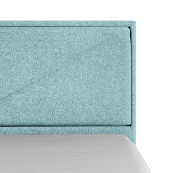 Boxspringbett Ledvina Webstoff Pria: Hellblau - 140 x 200cm - H2