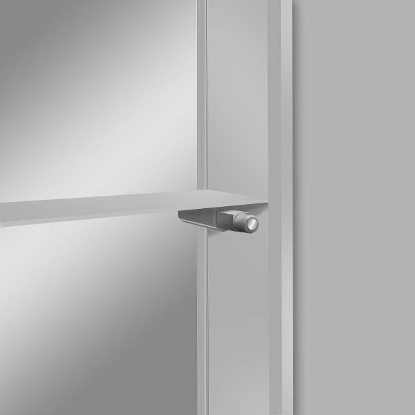Beleuchteter Spiegelschrank Nova eckig Silber