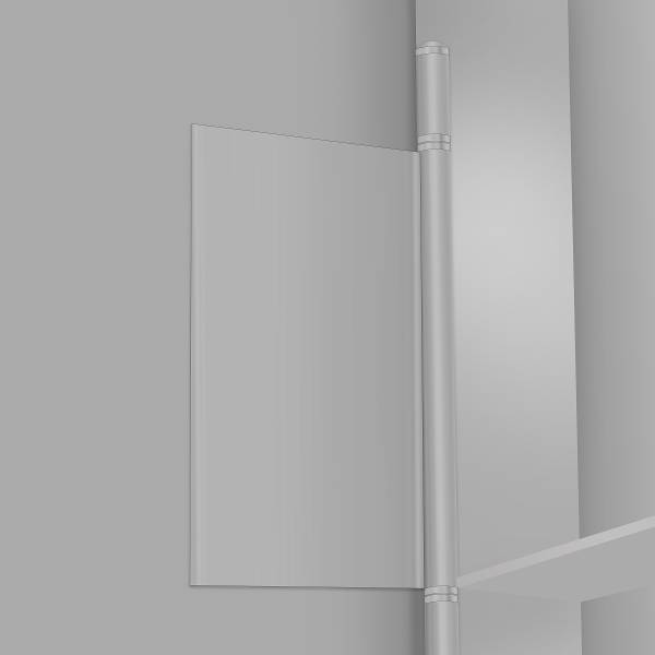 Beleuchteter Spiegelschrank Nova eckig Silber