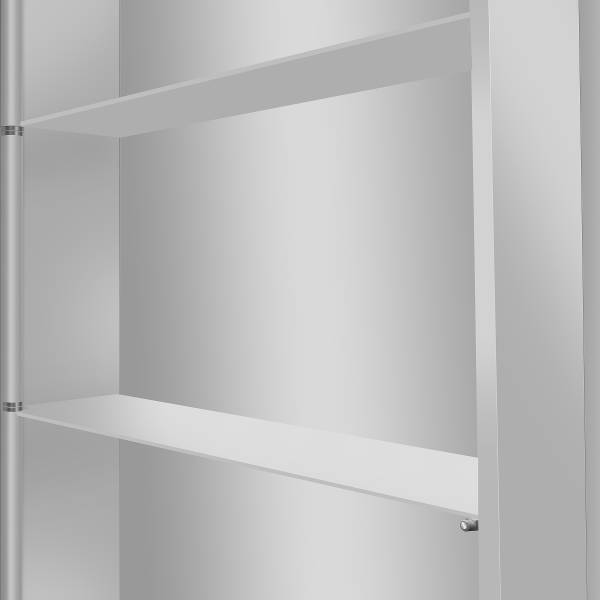 Beleuchteter Spiegelschrank Nova eckig Silber