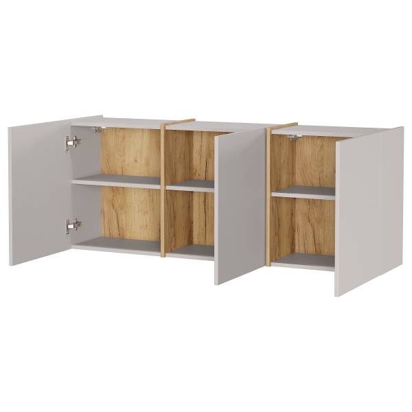 Commode Libbiano Plus Cachemire / Imitation chêne Navarra - Hauteur : 55 cm