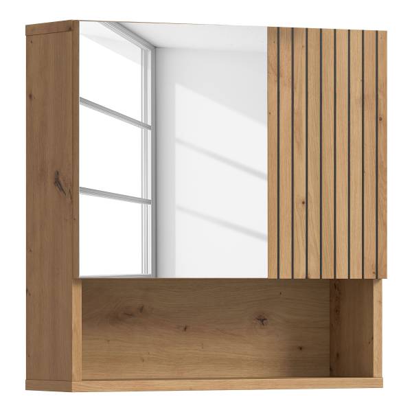 Armadietto specchio 2 ante Mone effetto rovere - Effetto quercia Artisan